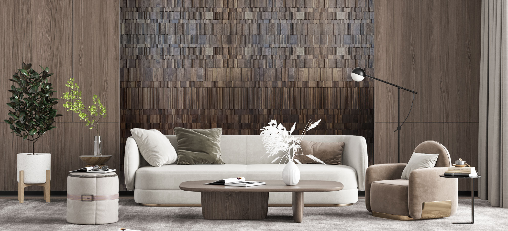 walnut wall panel