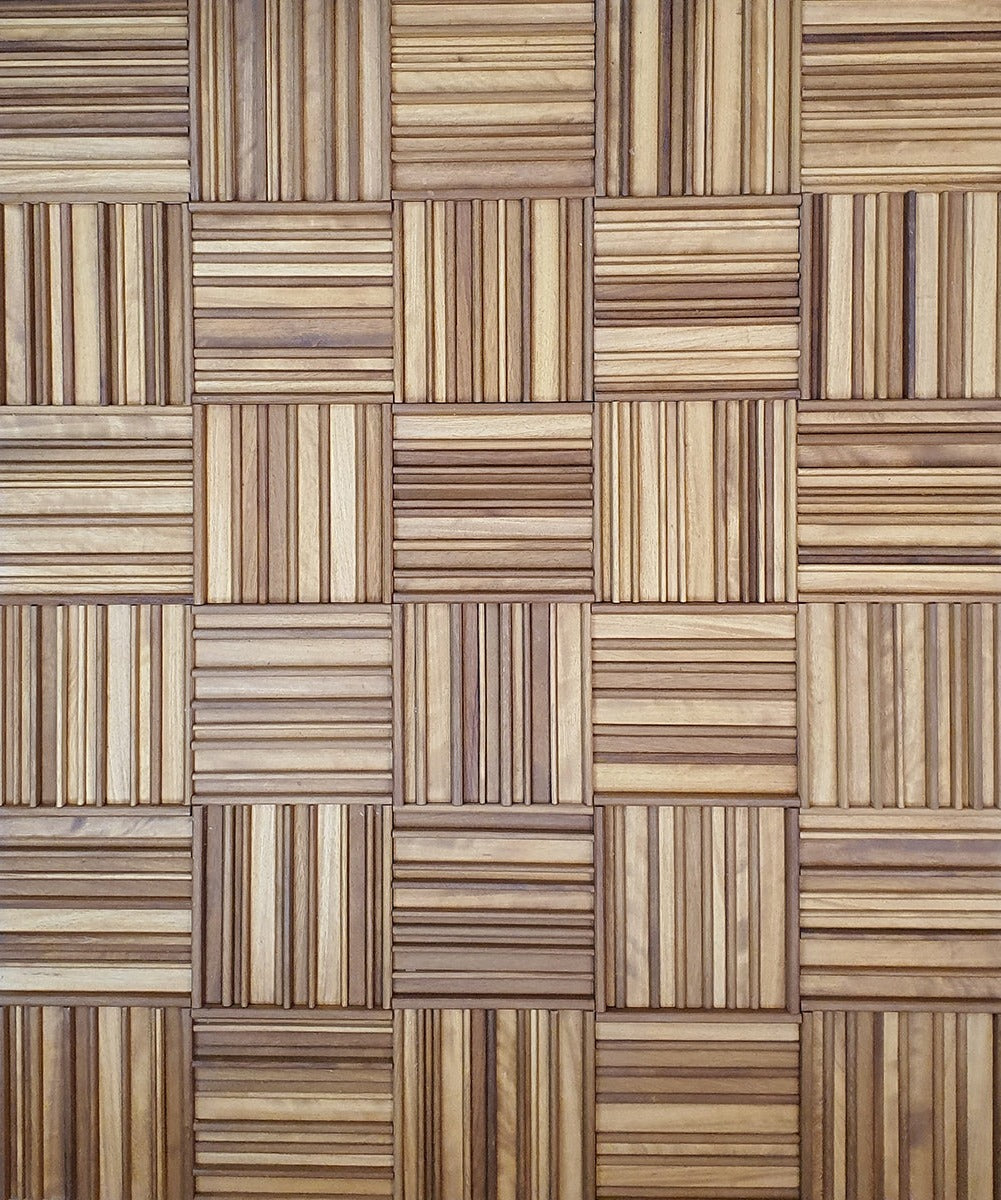 Diffuser tiles in mahogany