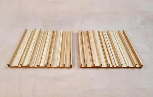 acoustic wall panel in oak - for mid tones