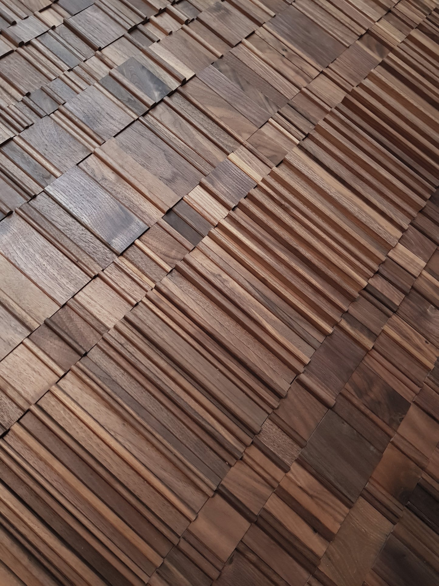 3D wall panel in black walnut