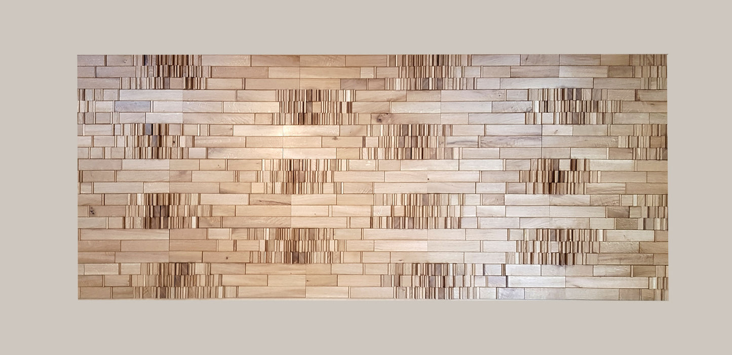 Sculptural tiles in oak