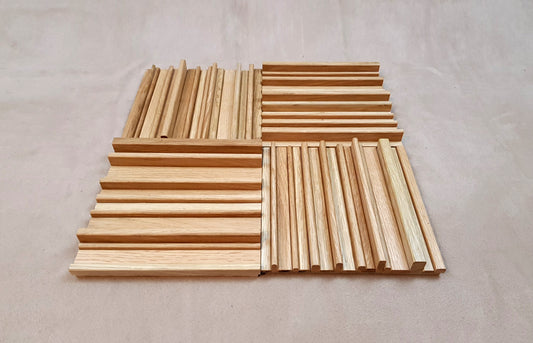 acoustic wall panel in oak - for high tones