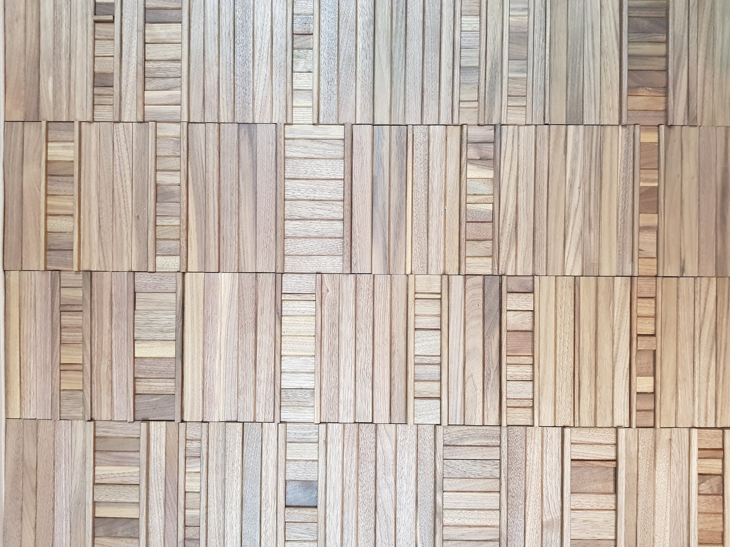 handmade 3d mosaic wooden wall tiles in walnut