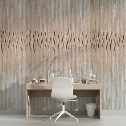 3d wavy pattern oak wall tiles interior design