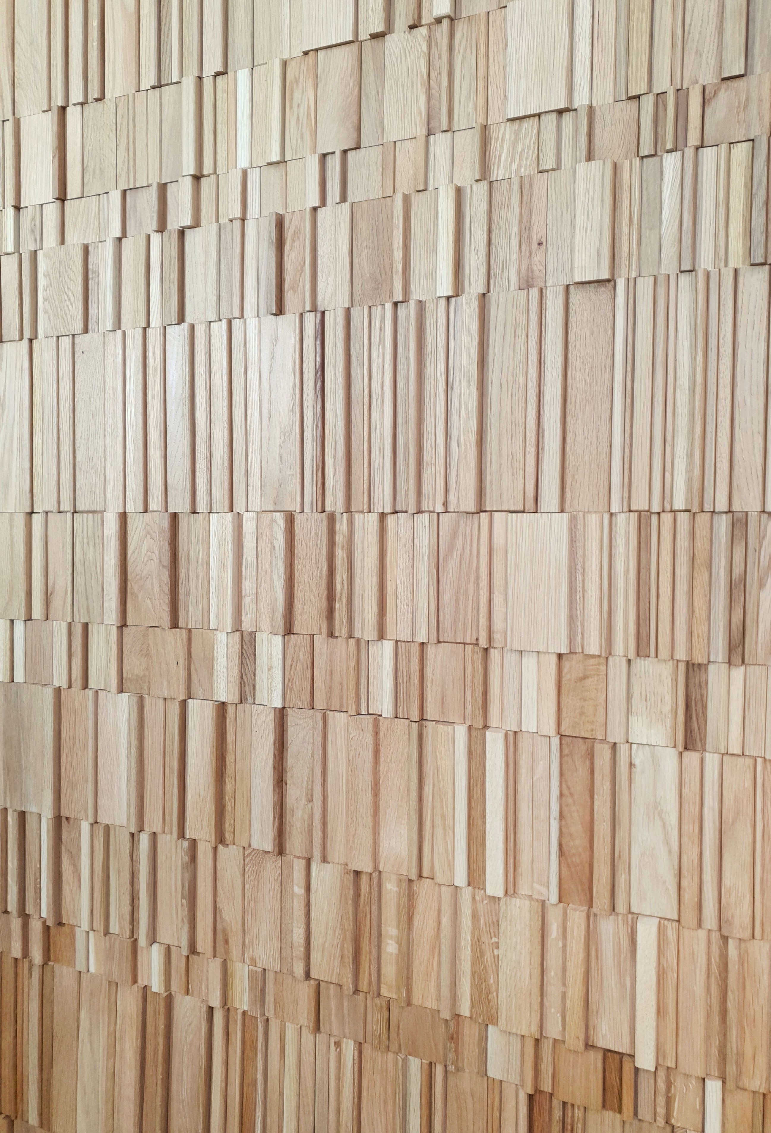 architectural wall tiles in oak