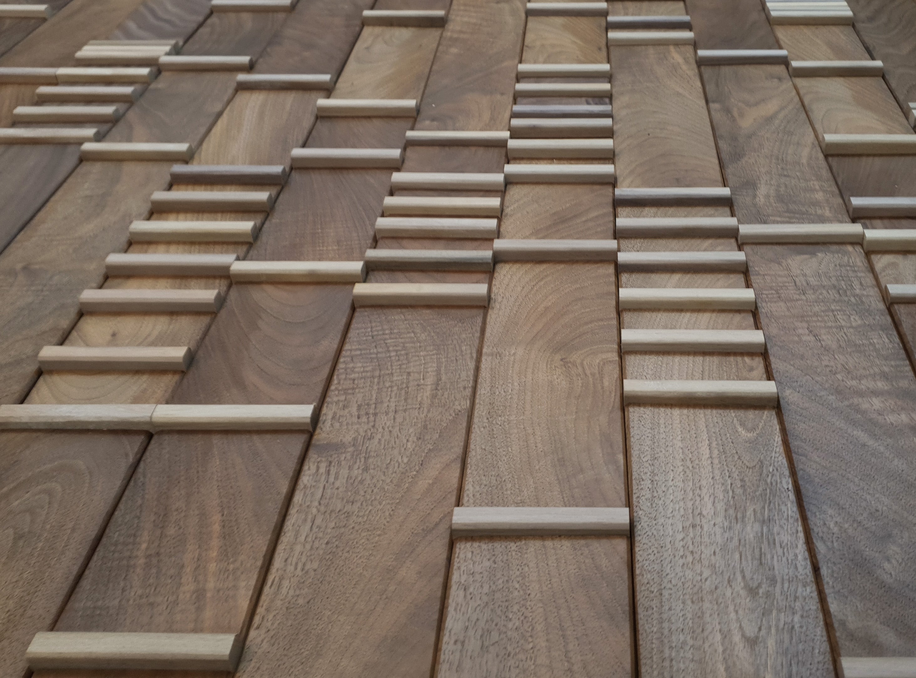 walnut wall panelling