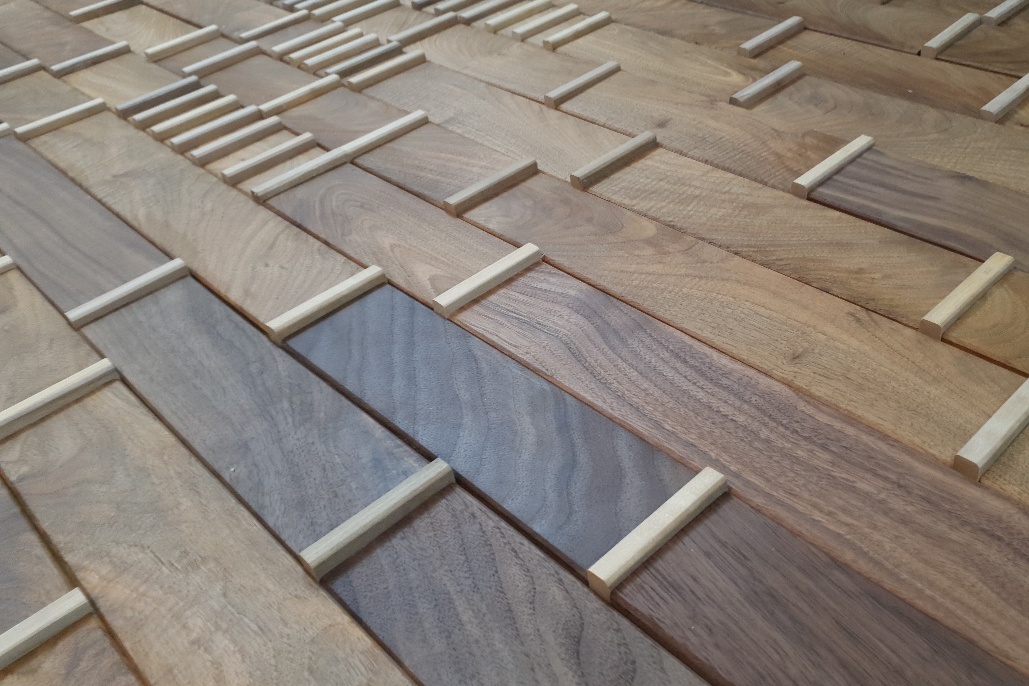 walnut wall panelling