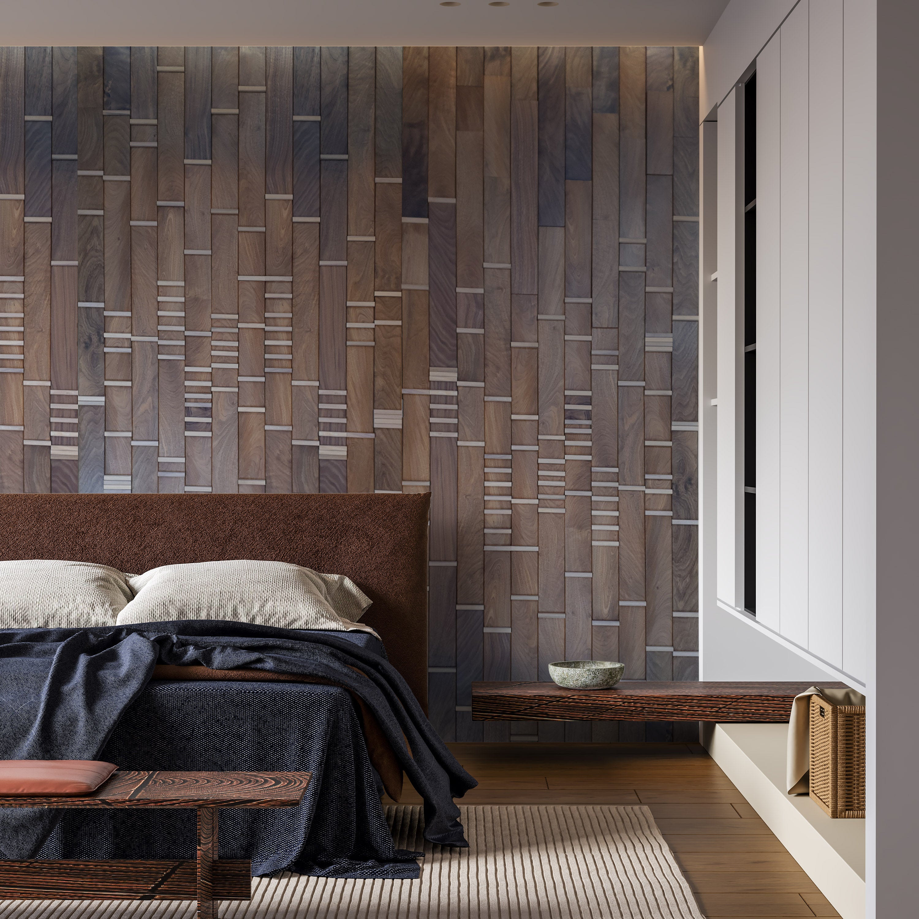 brown wall treatment