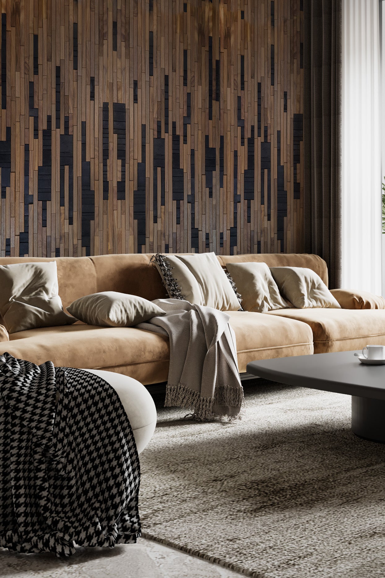 modern wooden Wall Design