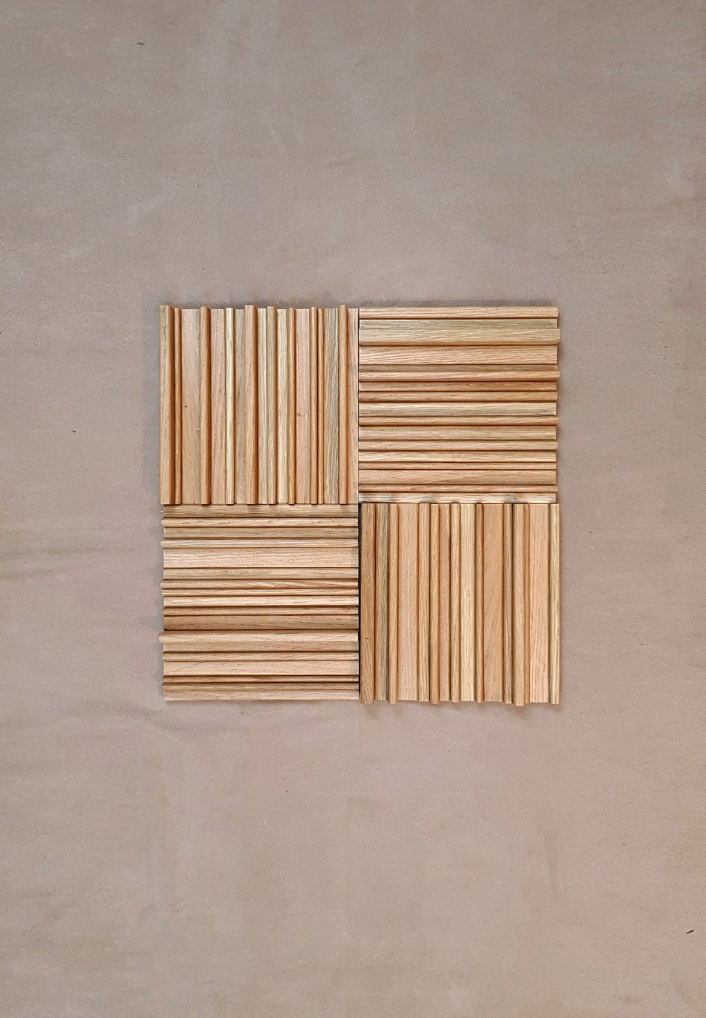 acoustic wall panel in oak - for high tones