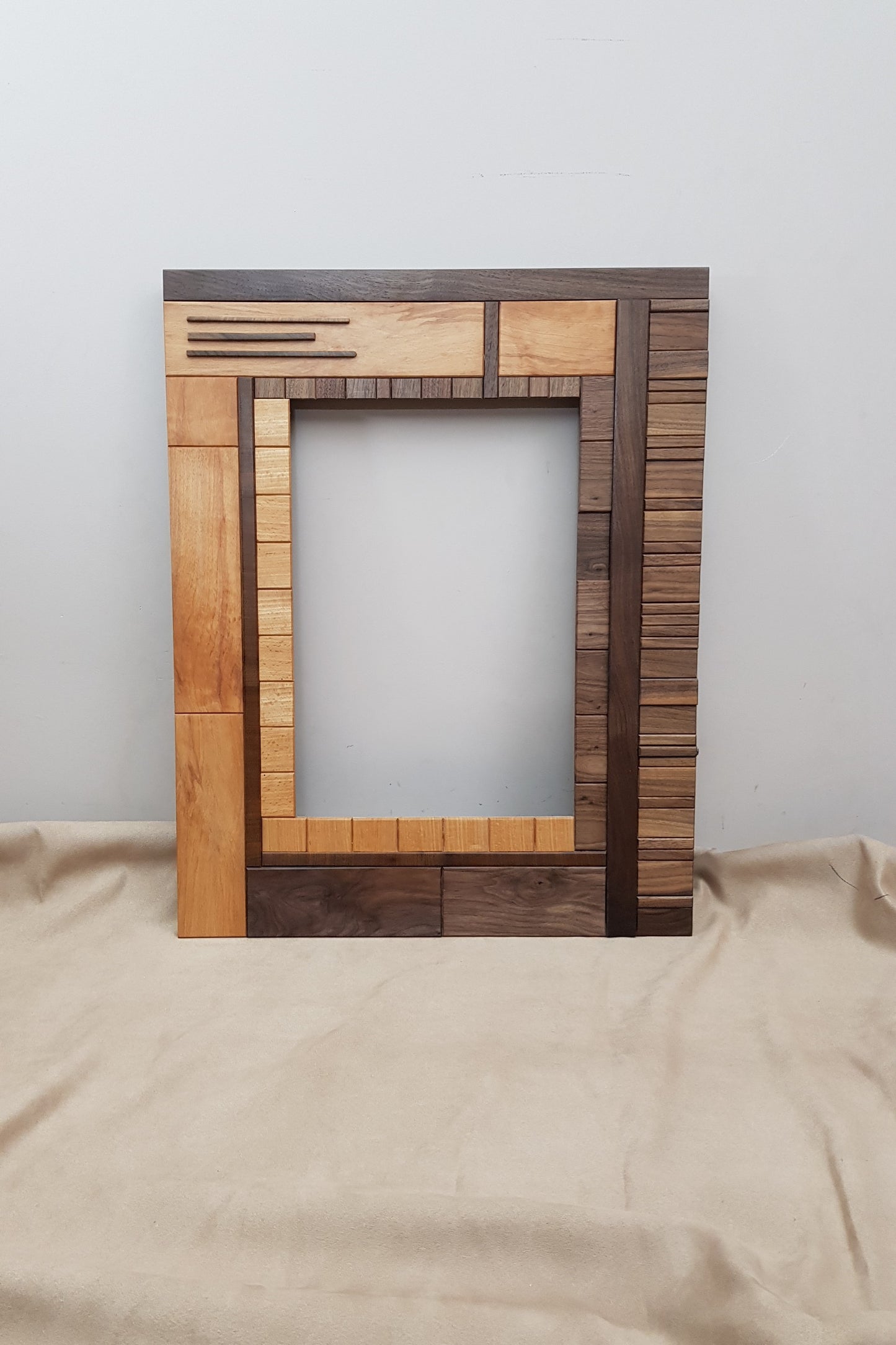 Handmade centrepiece wooden mirror frame