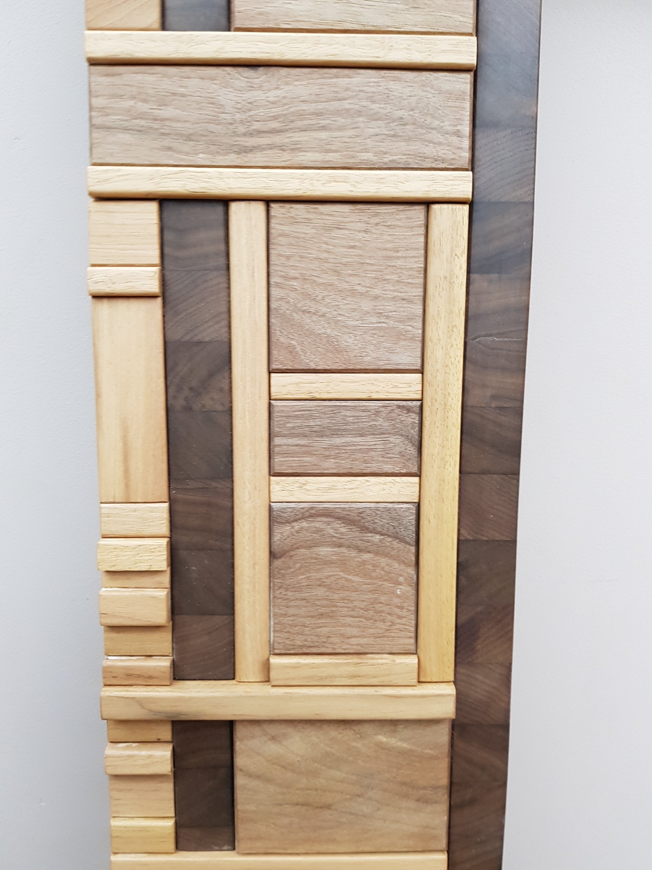 Centrepiece statement artwork mirror frame in walnut