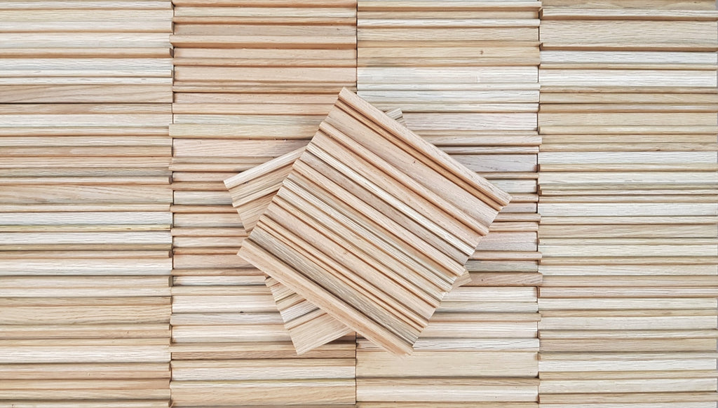 acoustic wall panel in oak - for high tones