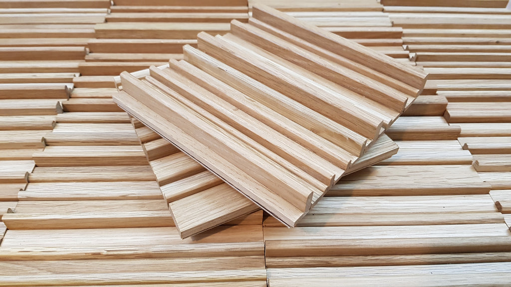 acoustic wall panel in oak - for high tones