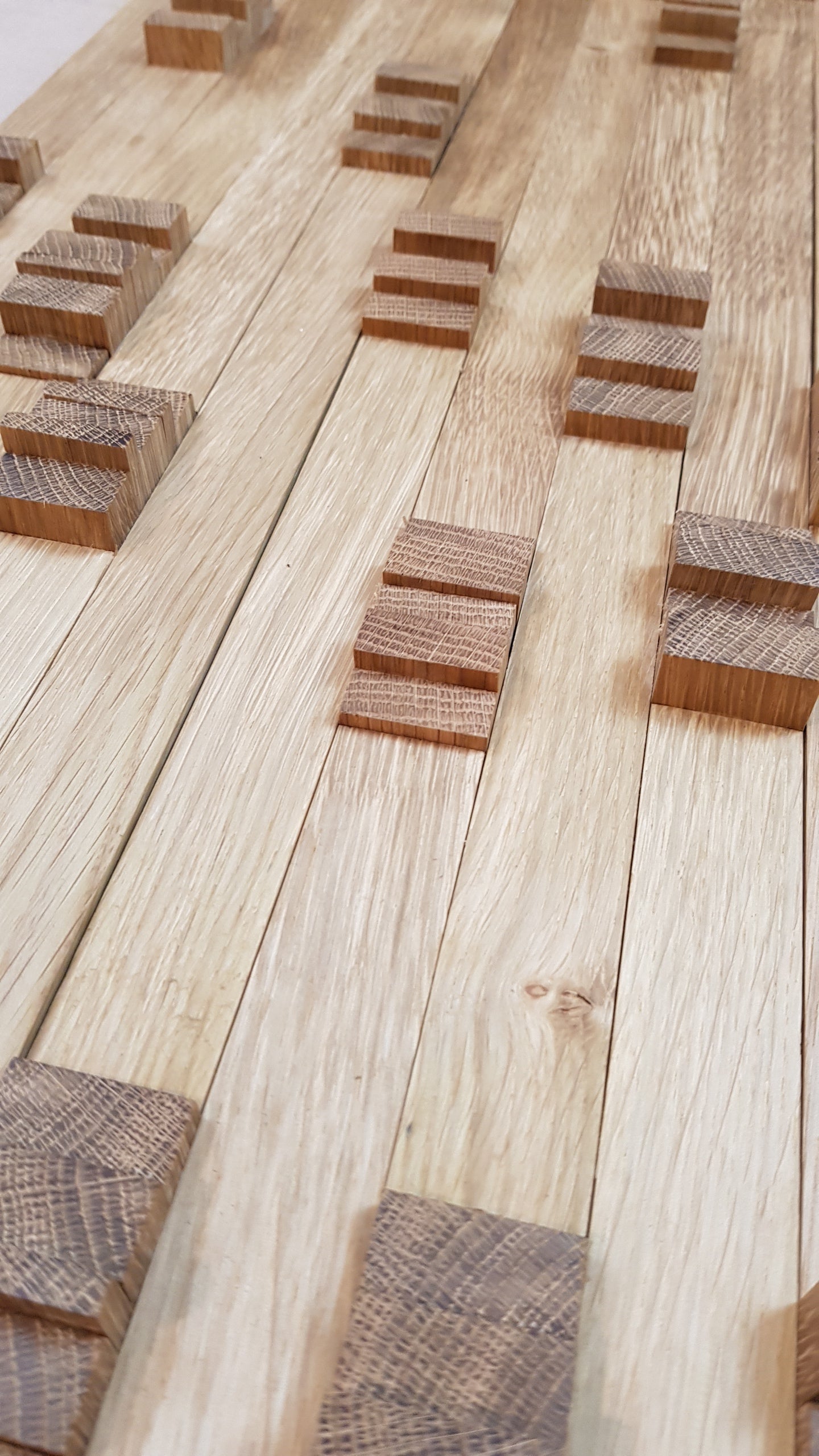 3D wall cladding panel in oak