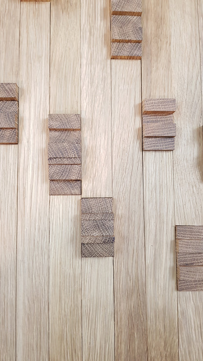 3D wall cladding panel in oak