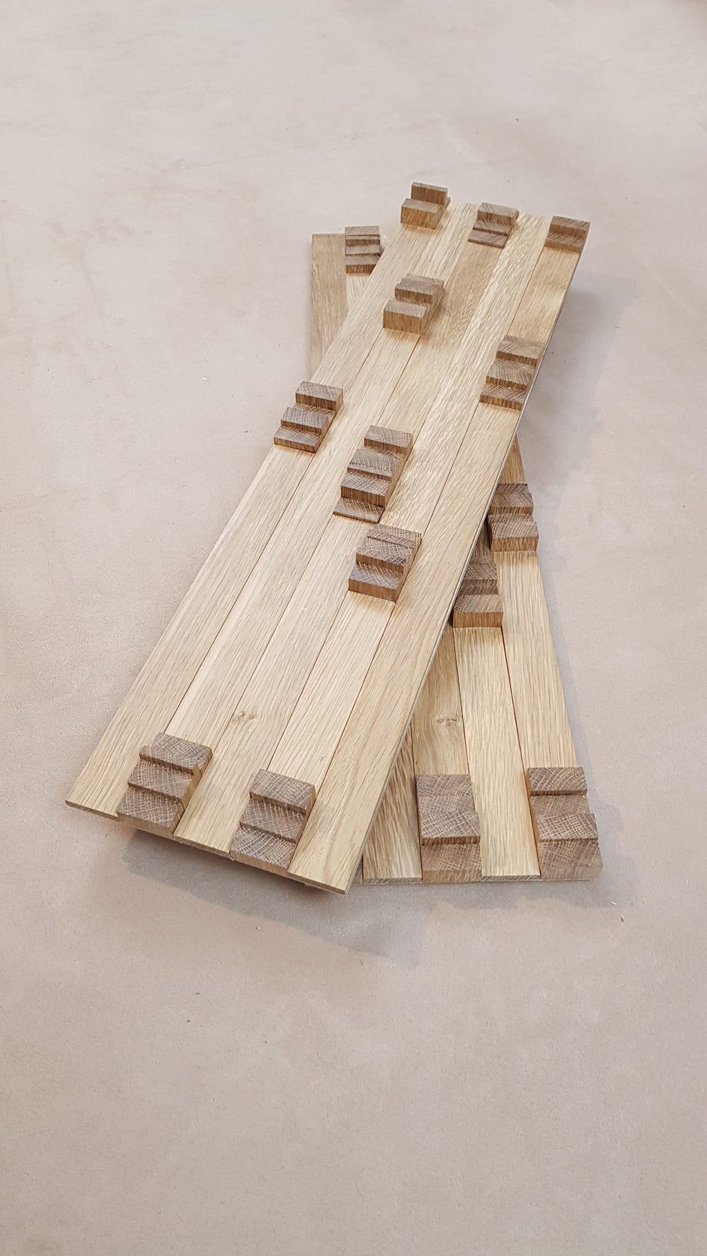 3D wall cladding panel in oak