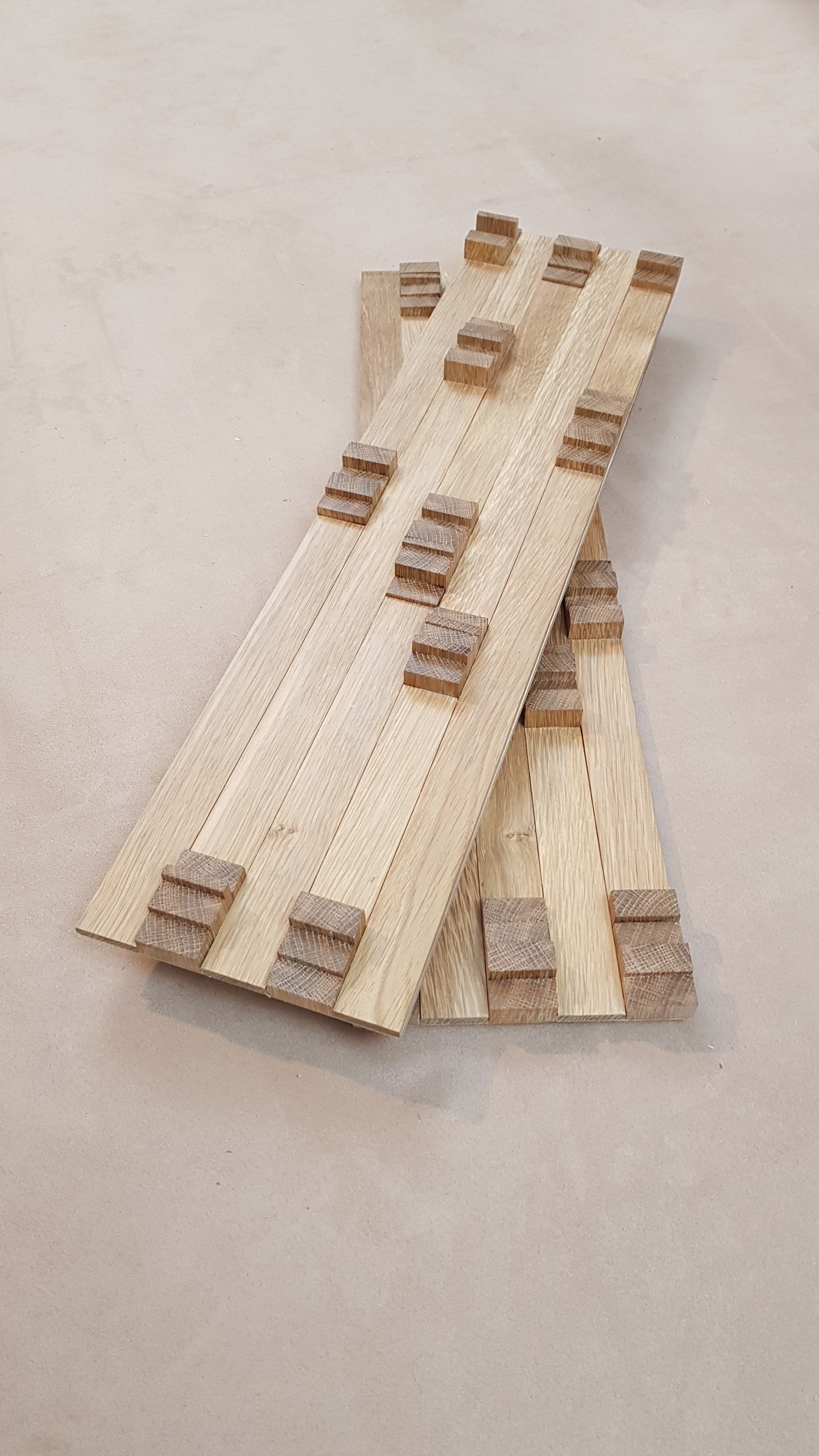 3D wall cladding panel in oak