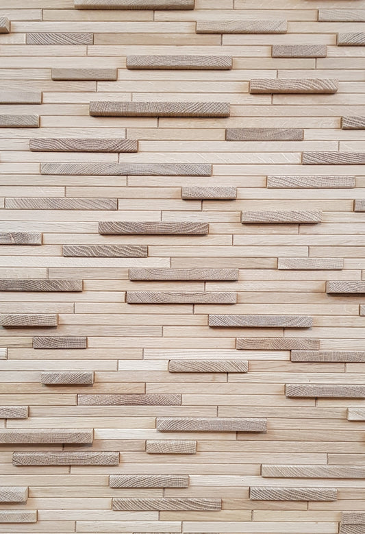 random pattern relief panels in oak