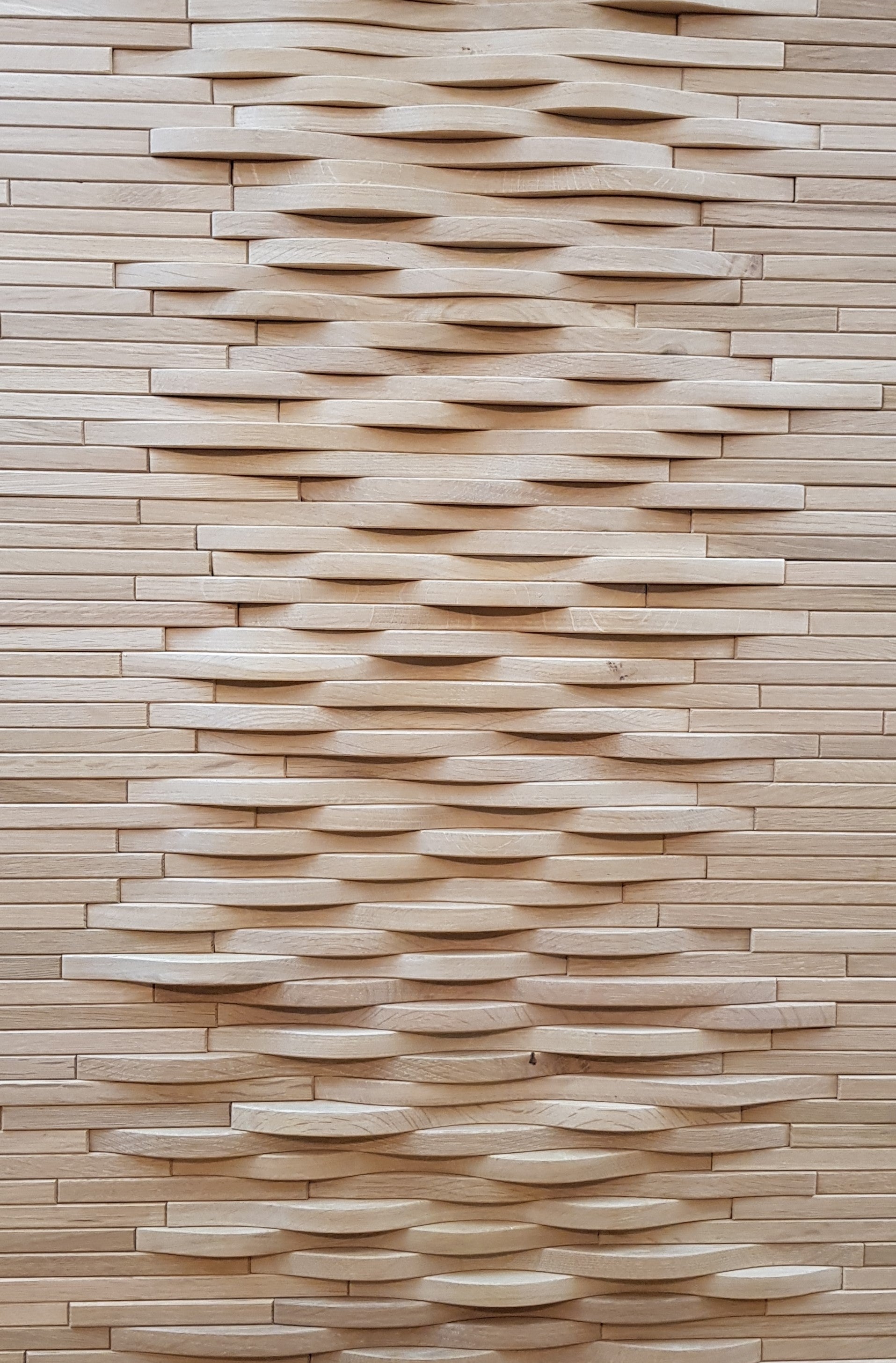 3d Oak Wall Cladding In Wavy Pattern – Artimatum