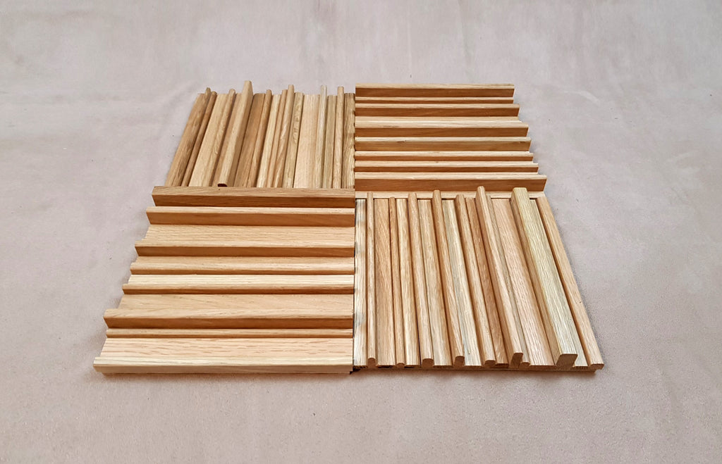 acoustic wall panel in oak - for high tones