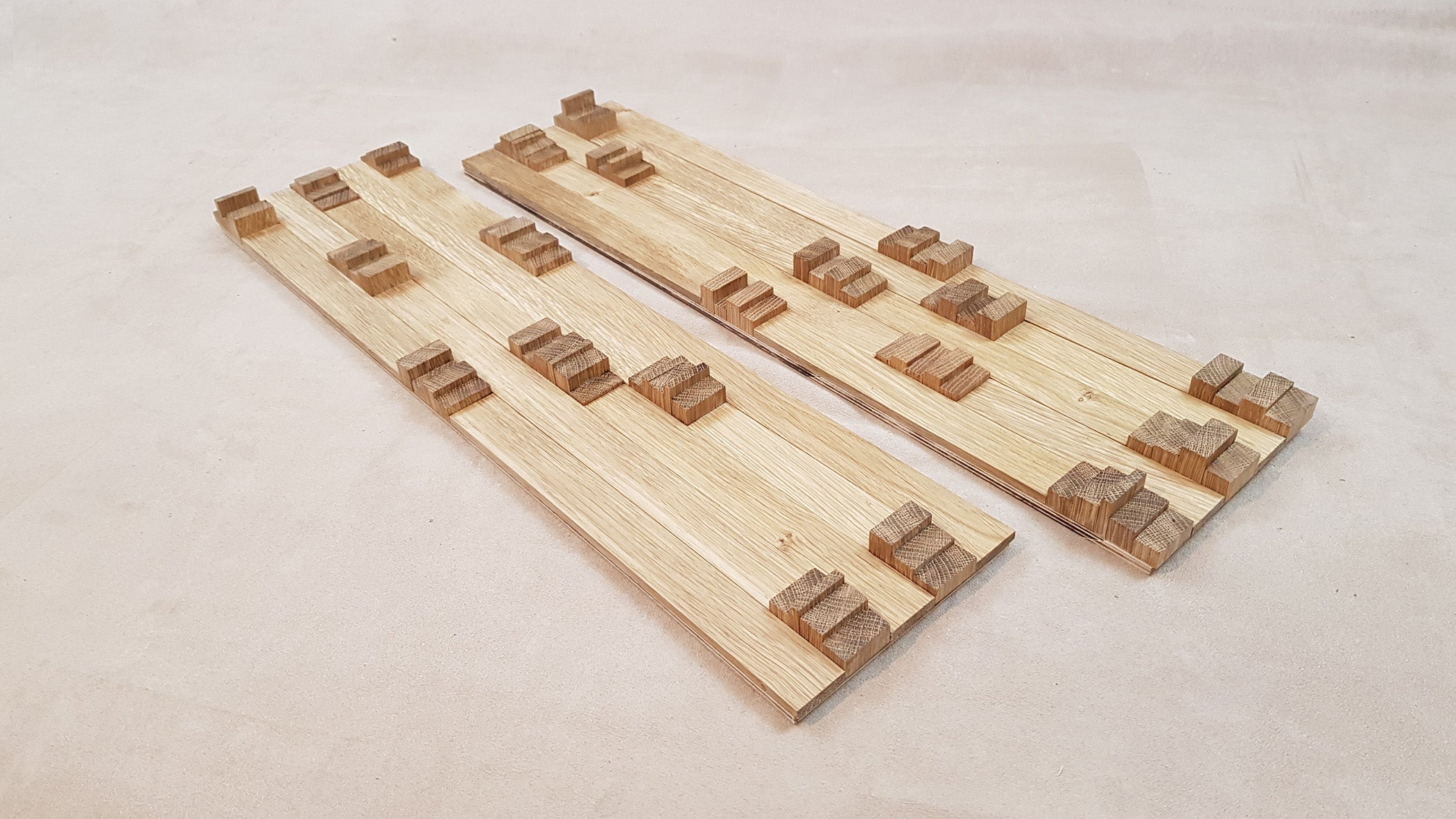 3D wall cladding panel in oak