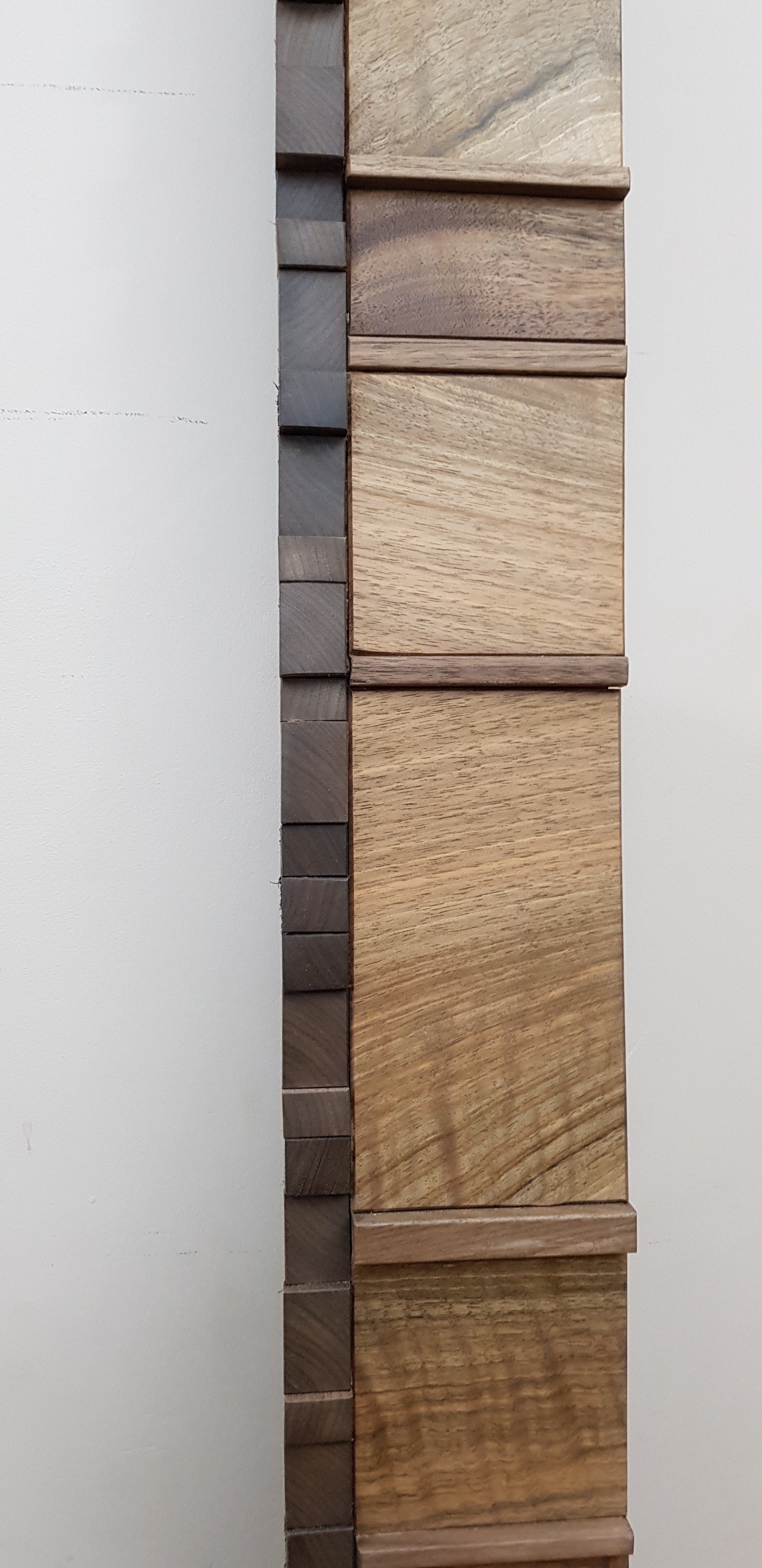 Living room statement mirror frame in walnut