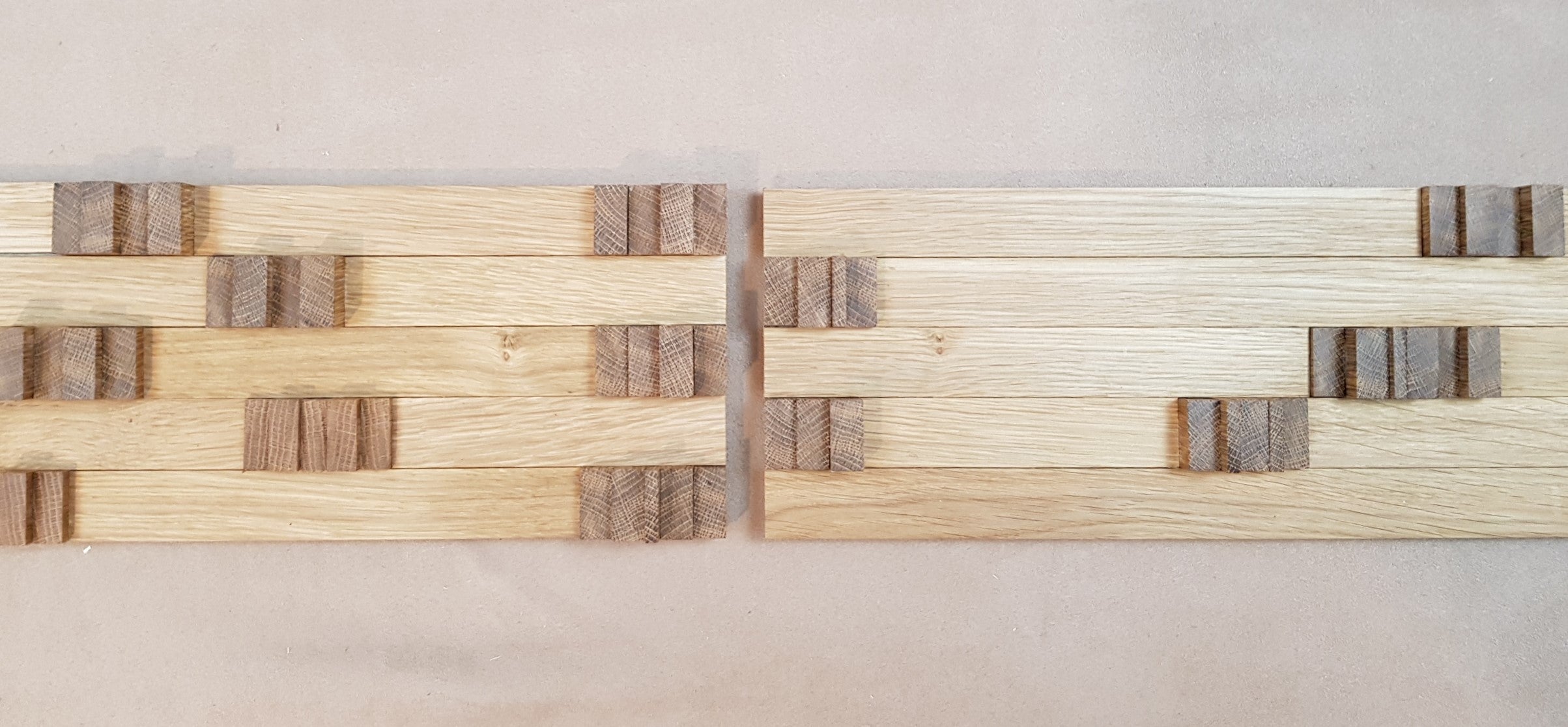 3D wall cladding panel in oak