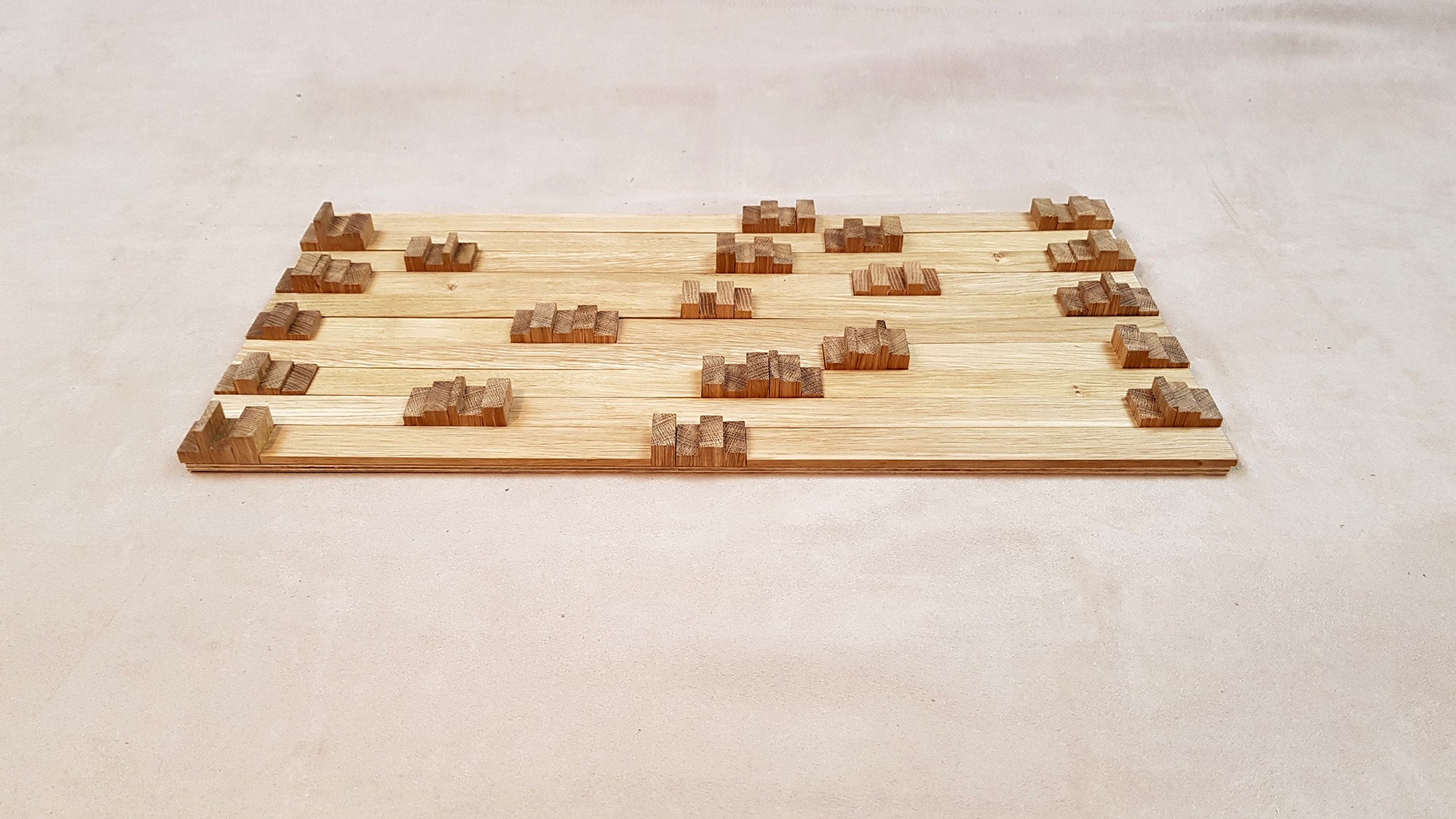 3D wall cladding panel in oak