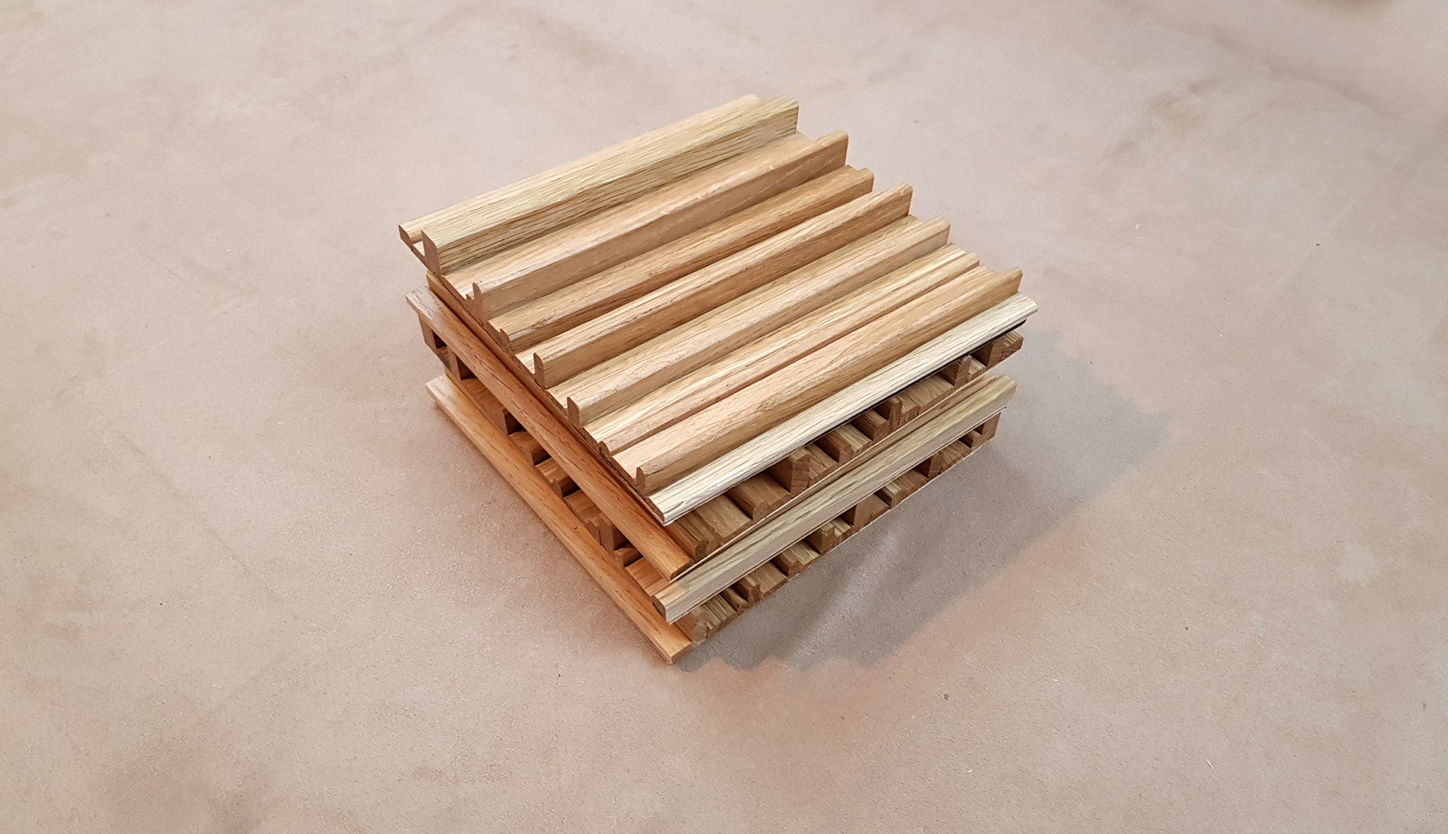 acoustic wall panel in oak - for high tones