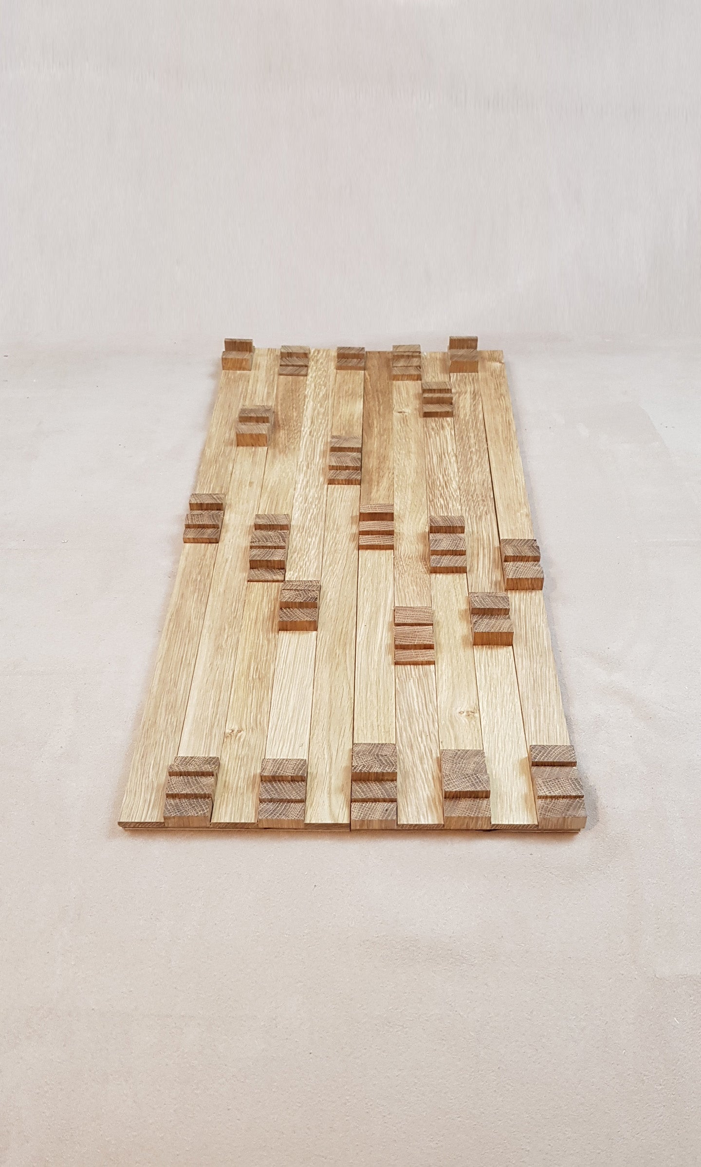 3D wall cladding panel in oak